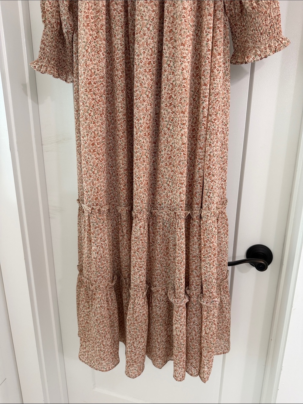 Altard State Beige Floral Maxi Dress with V-Neck - Picture 4 of 4